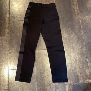 Spanx tuxedo stripe black pants, TALL